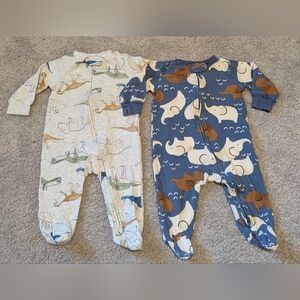 Carter's - Footie pajamas- 6 months- Pack of 2- sleep and play